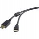 Renkforce RF-3301446, 3 m, DisplayPort, HDMI Type A (Standard), Male, Male, Gold 1