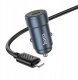 Ładowarka samochodowa Hoco USB C QC3.0 PD 30W + kabel USB C do Lightning Z57 szara 1
