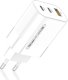 Ładowarka sieciowa USB-C + USB-A TELE System TS809 65W GAN QC PD, 3 porty ultraszybkiego ładowania 1