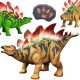 DINOZAUR ZDALNIE STEROWANY RC ROBOT STEGOZAUR DLA DZIECI KREATYWNY INTERAKTYWNY 1