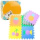 LeanToys MATA EDUKACYJNA MIĘKKIE PUZZLE PIANKOWE EVA KOJEC OWOCE SŁODYCZE 16 EL. 1