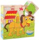 LeanToys Drewniana Układanka Klocki Farma Puzzle Edukacyjne Zwierzęta 6 Obrazków 2