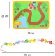 Klocki drewniane do nawlekania tablica plansza farma zwierzęta 13
