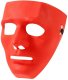 LeanToys Maska Anonim Karnawałowa Halloweenowa Na Gumce Biała Czerwona 4