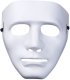 LeanToys Maska Anonim Karnawałowa Halloweenowa Na Gumce Biała Czerwona 7