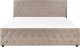 Łóżko z pojemnikiem Welur AMIENS 180 x 200 cm Beżowoszary 2