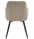 Krzesło do jadalni NANA ciemnobeżowe welur obrotowe nogi czarne x2 7