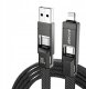 Kabel USB 4w1 Blitzwolf BW-HDC7 USB-A, USB-C / USB-C, Lightning 240W 1.2m (czarny) 2