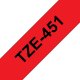 Brother Brother | TZe-451 Laminated Tape | Juodas On Raudona | TZe | 8 m | 2.4 cm 1
