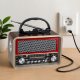 Radio Retro FM Solarne Bluetooth Przenośne na Baterie Kuchenne Antena USB-C 4