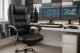 Krzesło biurowe Fotel biurowy czarny regulowane krzesło gabinetowy 7