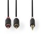 Kabelis Nedis AUX 3.5mm - 2x RCA 1m 5412810265015 CABW22200AT10 (5412810265015) 2