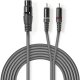 Kabel Nedis XLR - RCA (Cinch) x2 1.5m szary (COTH15220GY15) 1
