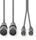 Kabel Nedis Kabelis 2x XLR M - 2x RCA M 1.5m 5412810295784 COTH15210GY15 (5412810295784) 2