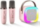 ZESTAW KARAOKE GŁOŚNIK BEZPRZEWODOWY DWA MIKROFONY BT KOLORY PRZENOŚNY RGB 2