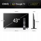 CHiQ L43QST TV 43", FHD, QLED, ultratenká, Android14, Dolby Audio, Frameless 2