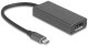 Adapter USB Delock USB-C - HDMI + DisplayPort Szary  (64316) 1