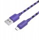 Kabel USB A do Micro USB Hoco 2,4A 1 m X116 gradient fioletowy 2