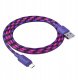 Kabel USB A do Micro USB Hoco 2,4A 1 m X116 gradient fioletowy 3