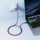 Kabel USB A do Micro USB Hoco 2,4A 1 m X116 gradient fioletowy 4