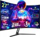 Amzfast Zakrzywiony monitor gamingowy 27" 240 Hz QHD 2560 x 1440 1