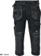 DAYBORO spodnie 3/4 - męskie spodnie 3/4 robocze, odblaskowe elementy, 100 % TRIFIBETEX - czarny 64 4