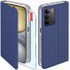 krainaGSM Etui z klapką do Realme C75 Zamykany Granatowy Futerał + Szkło 9H 1