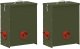 vidaXL Karmnik dla kur 2 pcs Zielony oliwkowy 32,5 x 20,5 x 43 cm 1