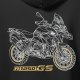 Bluza z kapturem motocyklowa z motocyklem na motor BMW GS 1250 Adventure męska czarna M 4