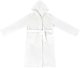 vidaXL Szlafrok z kapturem Biały z flaneli 2