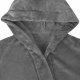 vidaXL Szlafrok z kapturem Ciemnoszary fleece 5