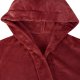 vidaXL Szlafrok z kapturem flanelowy Bordeaux Czerwony m 5