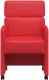 vidaXL Krzesła jadalne z kółkami 2 pcs Czerwony 58 x 65 x 98 cm 4