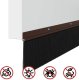 vidaXL Uszczelki z szczotką do drzwi na zatrzask 12 pcs Brązowy 100 cm 9