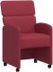 vidaXL Krzesła jadalne krzesła na kółkach 2 pcs czerwone wino 58 x 65 x 98 cm 2