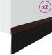 vidaXL Szczotki uszczelniające do drzwi samoprzylepne 2 pcs Brązowy 3