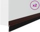 vidaXL Szczotki uszczelniające do drzwi samoprzylepne 2 pcs Brązowy 3