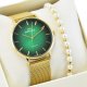Zegarek Bisset Zestaw damski zegarek Szwajcarski ARITTE zielony + bransoletka 1