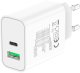 Ładowarka sieciowa GaN USB-C 30W PD i USB-A 30W QC 3