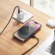 Wireless charger Hoco 15W with cable USB C and digital display CW62 black CW62 black (6942007654517) 6