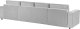 Beliani Sofa rozkładana w kształcie U dla 4 osób jasnoszary ze schowkiem 1