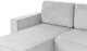 Beliani Sofa rozkładana w kształcie U dla 4 osób jasnoszary ze schowkiem 3