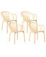 Zestaw 4 krzeseł ogrodowych ANDORA Beżowy 1