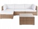 Narożnik ogrodowy ze stolikiem dla 4 osób SANO Prawostronny Modułowy Technorattan Naturalny 1