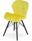 Leobert Krzesło żółty LAGO aksamitowy welurowy elegancki do salonu i jadalni x4 7