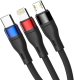 3MK Hyper Cable N-SERIES 3 in 1 USB-A to USB-C/Lightning/MicroUSB 1.2m 9V/2A 18W Black 6
