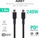 Kabel USB Aukey USB-C - USB-C 1.8 m Czarny (Aukey) 11