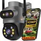 PODWÓJNA KAMERA WIFI ZEWNĘTRZNA OBROTOWA 10MPX ULTRA HD MIKROFON FUNKCJE AI 1