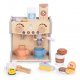 Ecotoys Drewniany ekspres do kawy dla dzieci 2w1 sklepik zestaw baristy 26 akcesoriów 1