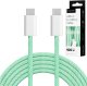 Kabel USB Kruger&Matz Kabel USB typu C - USB typu C 100 W 1,5 m zielony Basic 8
